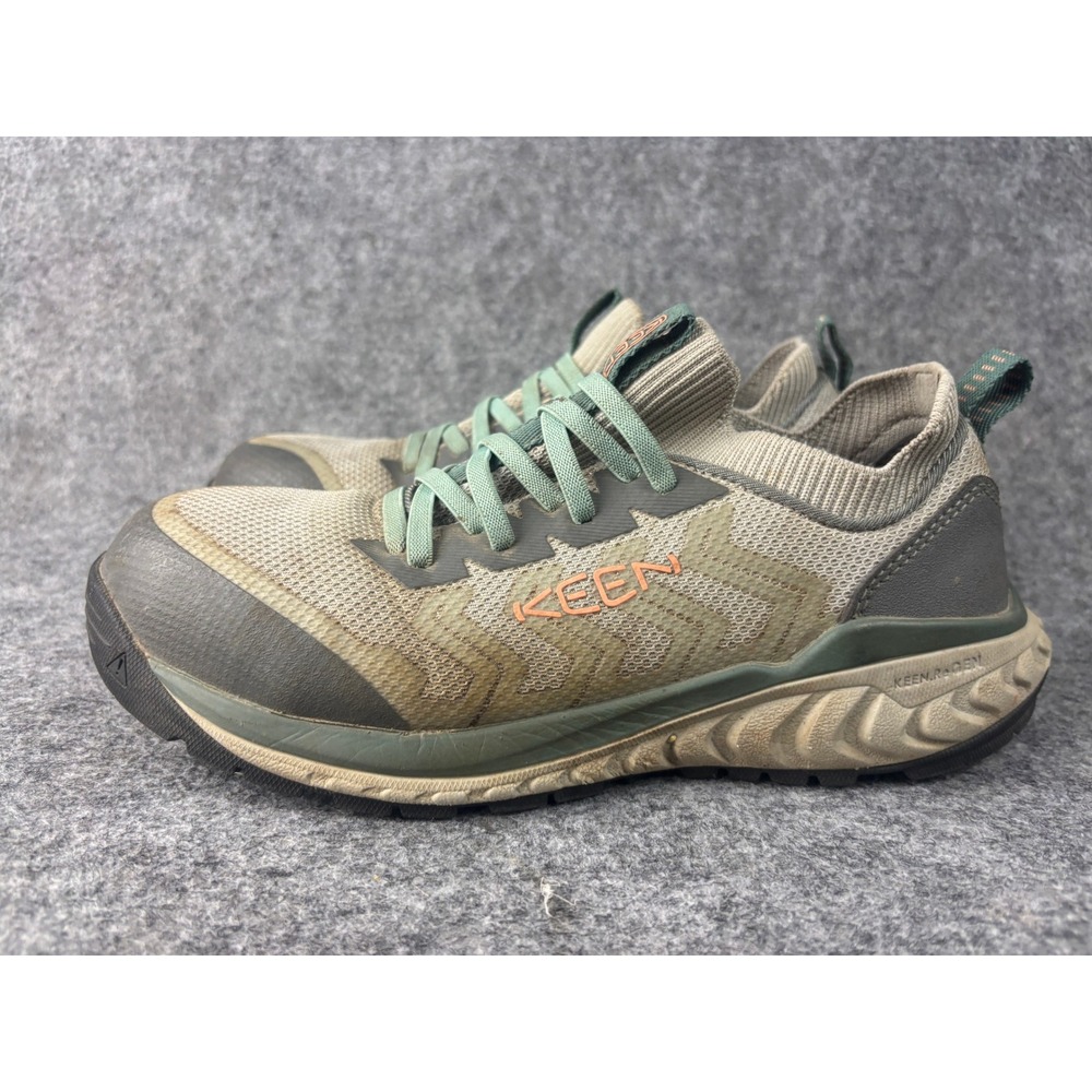 Keen Utility Arvada Work Shoes Womens 8M Tan Olive Safety Toe EH 1026331